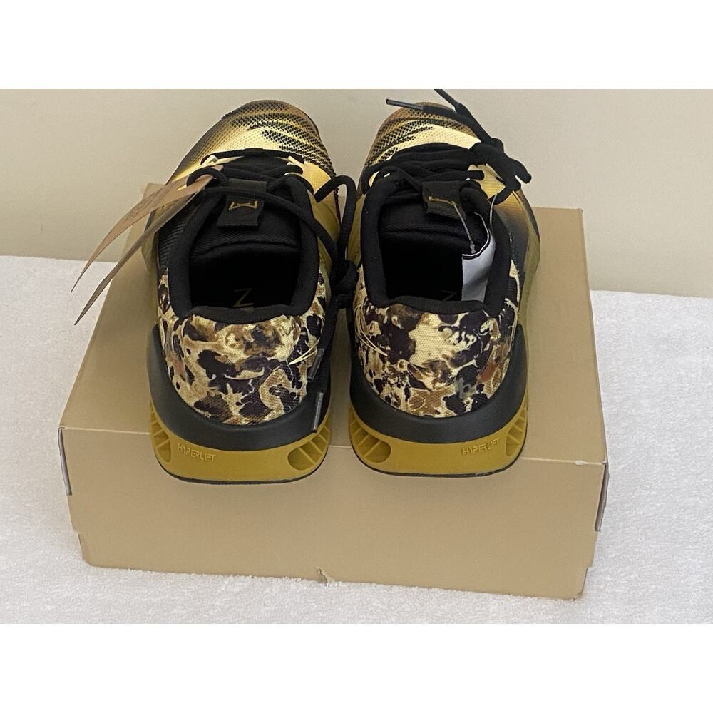 Nike Men’s Metcon 9 AMP Running Shoes Size 9.5 Black Bronzine Yellow Activewear - Picture 4 of 5